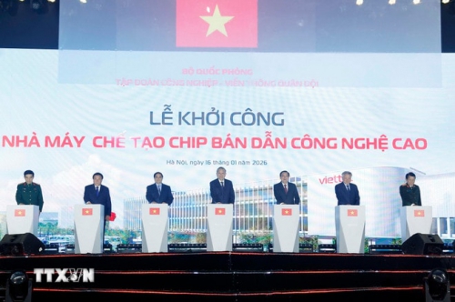 Tổng Bí thư Tô Lâm dự lễ khởi công Nhà máy chế tạo chip bán dẫn đầu tiên tại Việt Nam