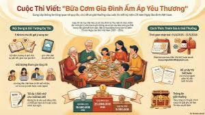 Thể lệ cuộc thi viết chủ đề “Bữa cơm gia đình ấm áp yêu thương”
