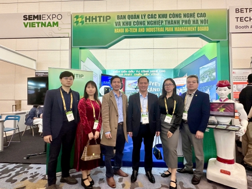 Đoàn làm việc HHTIP thăm gian hàng và tham dự Triển lãm ngành công nghiệp bán dẫn Việt Nam 2025 – SEMIEXPO Viet Nam